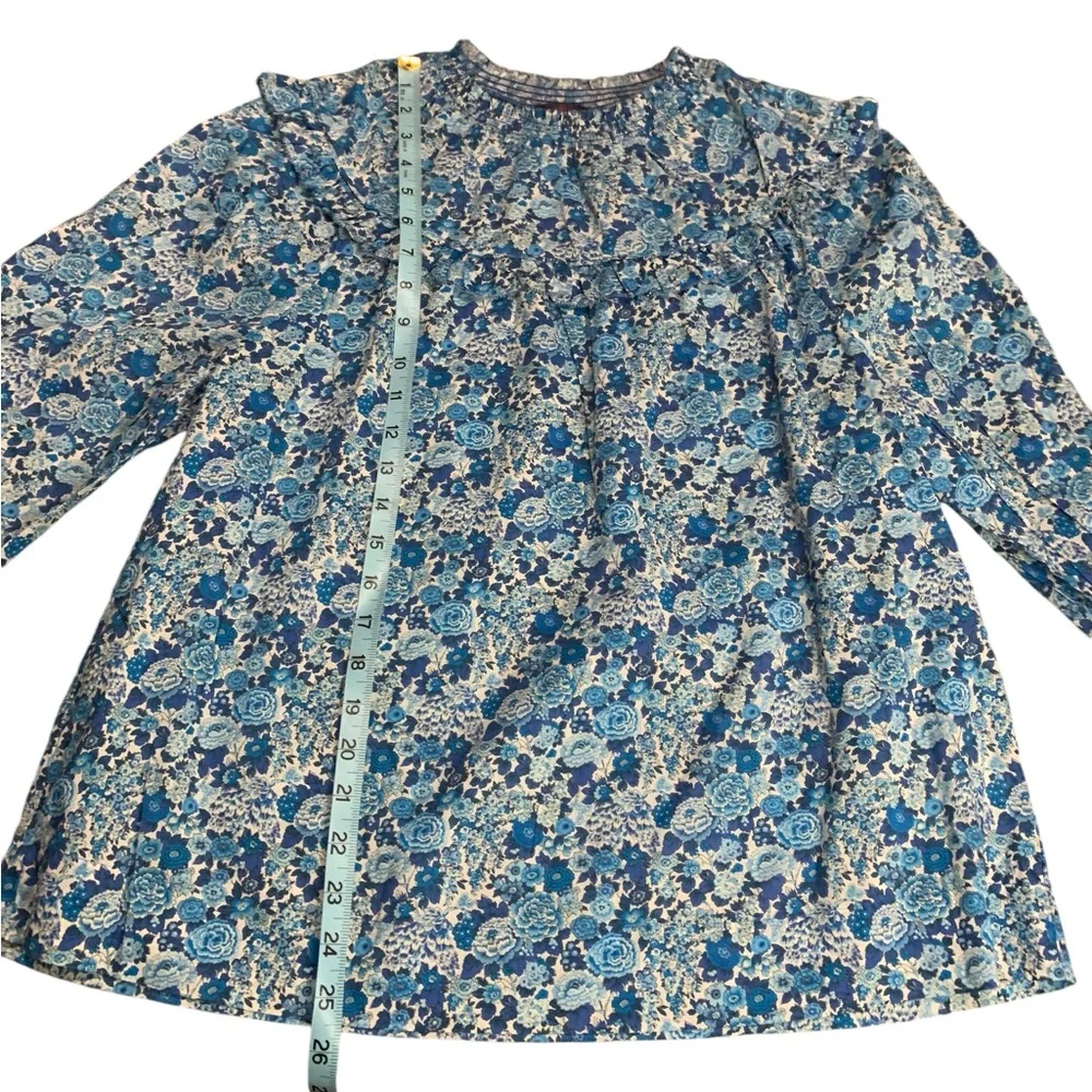 Smocked popover top in Liberty® Elysian Day floral size small